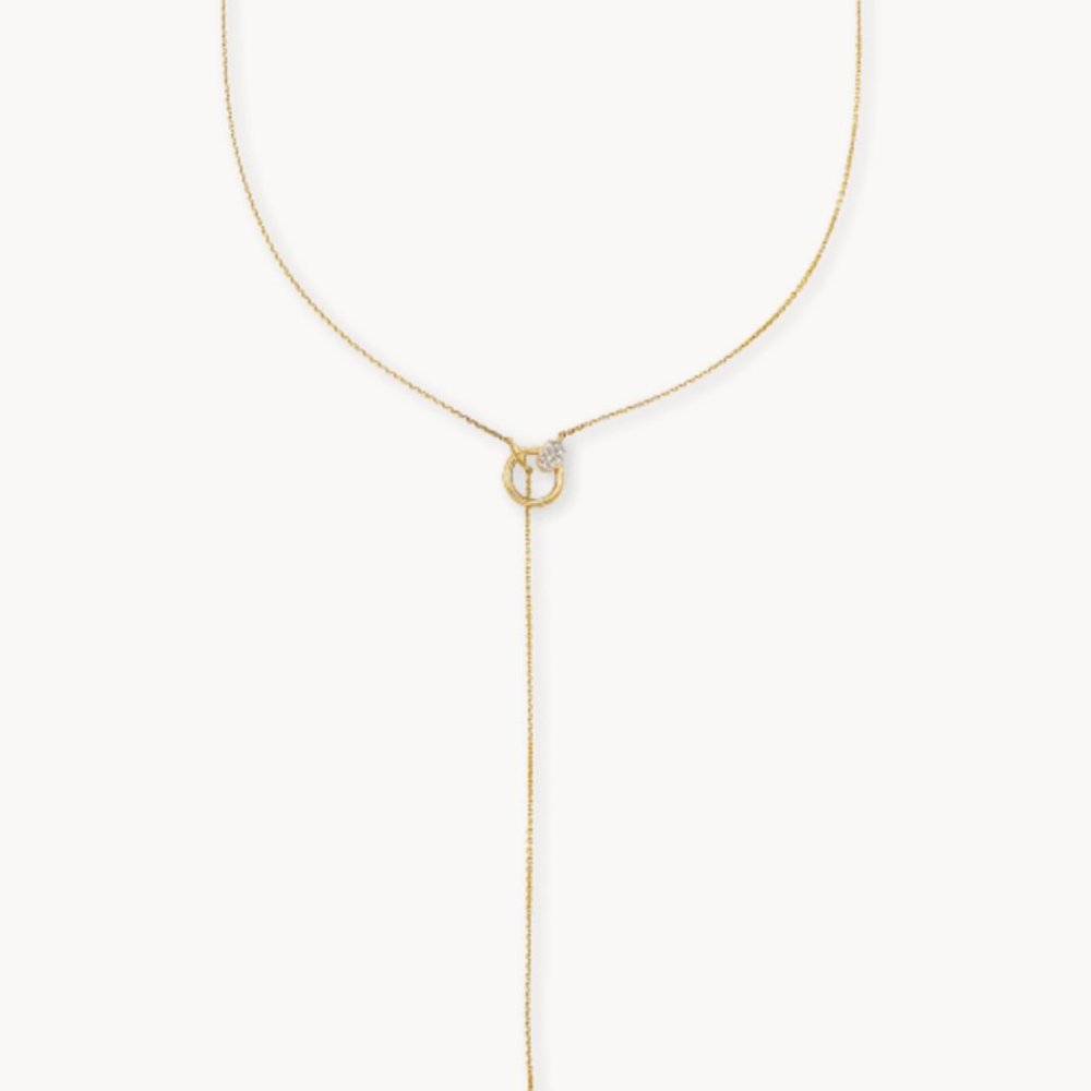 🌸KENDRA SCOTT TEGAN NECKLACE - 14K GOLD/WHITE DIAMONDS